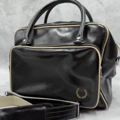 FRED PERRY ボストンバッグ スポーツバック PVC レザー 2way