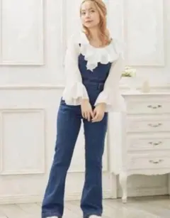 INGNI イング フリルラッフルブラウス オフホワイト Mサイズ