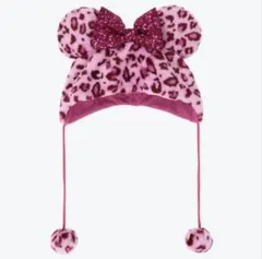 ミニーヒョウ柄ファンキャップ