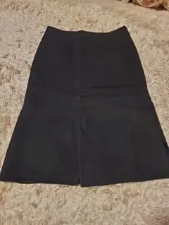 DKNY ブラック ロングスカート スリット入り