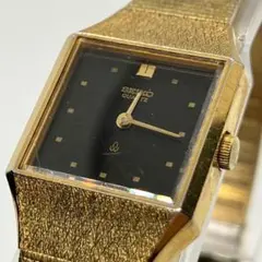 美品 稼働品 セイコー レディース 腕時計 ゴールド スクエア ブラック文字盤のサムネイル