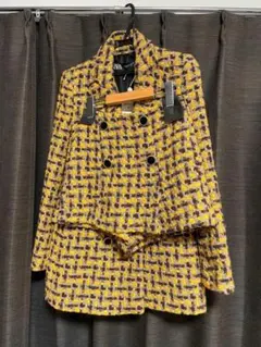 【セットアップ】ZARA ツイードジャケット ショートパンツ