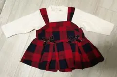 【プティマイン】チェック柄 チュニック 80cm