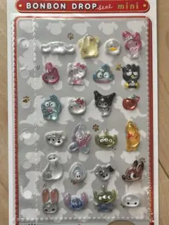 ボンボンドロップシールミニ　サンリオ　ディズニー　おすそ分け