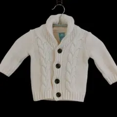 babyGAP ケーブルニットカーディガン 70 アイボリー ベビー