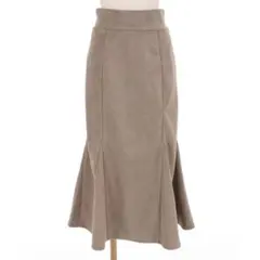 axesfemme カットスエードマーメイドスカート ブラウン GRL しまむら