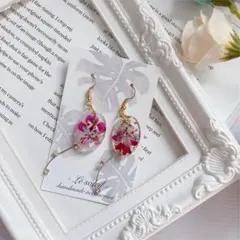 No.003 綺麗め★ウェーブストーンピアス