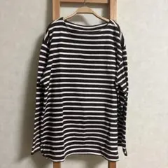 無印良品　ボーダーロングシャツ　長袖