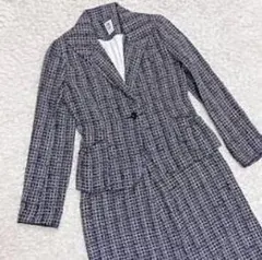 〈 ミッシェルクラン 〉ツイード スカート ジャケット セット スーツ Ｌ