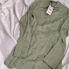 ZARA ザラ　シャツ ワンピース　サテン　S