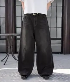 Regen Glanz ワイドバギーデニム