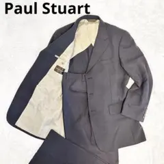 ポールスチュアート スーツ セットアップ 黒 格子柄 3B 日本製 L ブラック