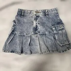 WEGO デニム プリーツスカート サイドポケット付き　Sサイズ