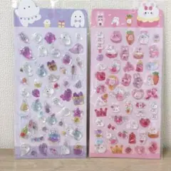 うさぎ　おばけ　3Dシール ボンボンドロップシール風