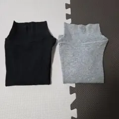 キッズ　薄手長袖タートルネック　カットソー 2色セット　100cm
