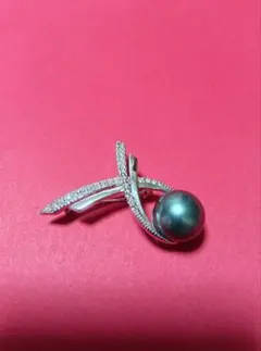 パール風ブローチ 約5.5cm