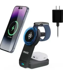ワイヤレス充電器 3 in 1 Mag-Safe式 アップルウォッチ