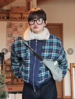CRAMMY リバーシブルボアチェックアウター