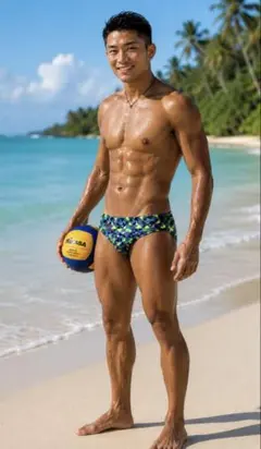 ターボTURBO スペイン発水球水着 Water polo 競パン ブルー系 - メルカリ