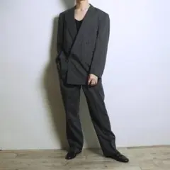 Full Mark ストライプ柄セットアップスーツ グレー/EZ186