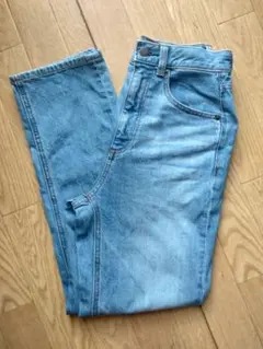 GUハイウエストストレートジーンズ XS