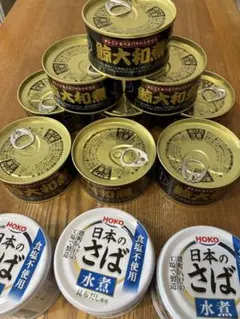 木の屋石巻水産 鯨大和煮 缶詰 9缶　さばの水煮缶　3缶セットのサムネイル