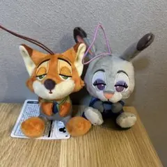 ディズニー ズートピアむにゃすやマスコット ジュディ ニック 2個セット