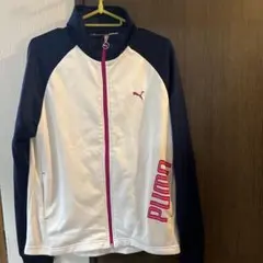 PUMA トラックジャケット ネイビー ホワイト ピンクのサムネイル