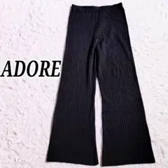 【極美品】ADORE　クリアストレッチリブニットパンツ　ブラック　M〜L相当のサムネイル