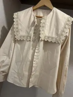 GUレース付き長袖シャツ Sサイズ