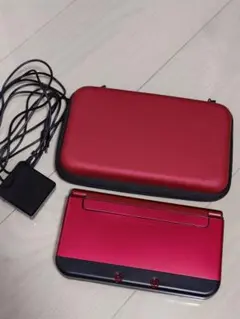 【美品】ニンテンドー3DSLL メタリックレッド 本体 ケース 充電器付き