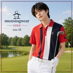 美品　munsingwear ストライプ　ゴルフウェアのサムネイル