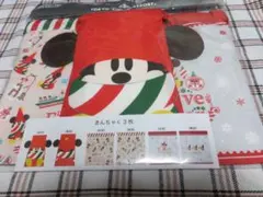ディズニー　巾着(3枚セット)　クリスマス　リルリンリン