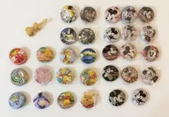 未使用缶バッジ　ディズニー トイストーリー プーさん ポケモン バイオリン
