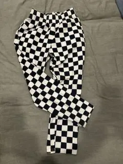 クックマン　COOKMAN 白黒チェッカーパンツM