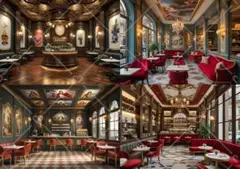 2576BUTLER CAFE店内４種ステッカー