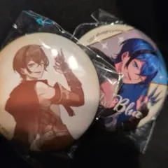 2 ウォーターチャレンジ　ドリーミーくじ缶バッジ 2個セット　ブルー