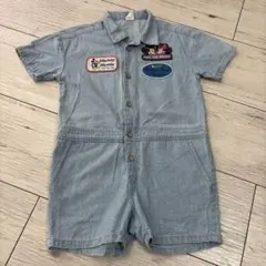 ディズニー　ミッキー　ミニー　カバーオール　ロンパース　90
