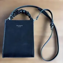 and choutte 黒　ミニショルダーバッグ　ギャザー　2way