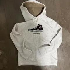 CONVERSE フリースパーカー L グレー