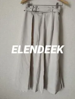 【新品】ELENDEEK リネンライクペンシルスカート　ベージュ　01サイズのサムネイル