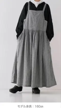 UpcycleLino ネストローブ　ギンガムアシメサロペット ネストローブ nest Robe 【UpcycleLino】ギンガムアシメサロペット