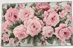 【薔薇柄ラグパッド　50㎝×80㎝】滑り止め付き　洗濯可能　１枚