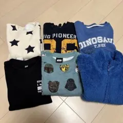 星柄トレーナー ホワイト 120cm 6点セット