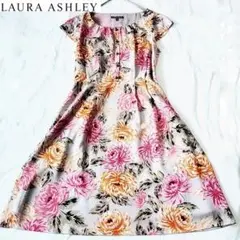 美品 ローラアシュレイ Lサイズ 11号 ワンピース 花柄 総柄 ダリア
