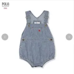 POLO Babyストライプ デニムオーバーオール 70cm