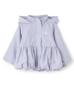 プティマイン　撥水加工/洗える　ペプラムウィンブレ　ラベンダー　90サイズ　新品