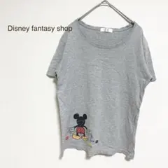 Disneyfantasyshop tシャツ グレー 夏 ミッキープリント