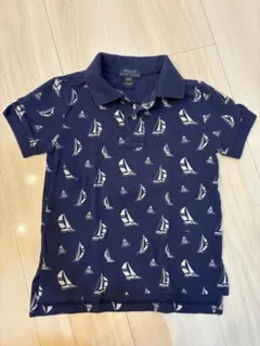 POLO RALPH LAUREN ネイビー 帆船柄 ポロシャツ 100cm