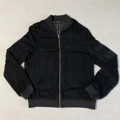 ZARA BASIC ブラック メッシュブルゾンのサムネイル
